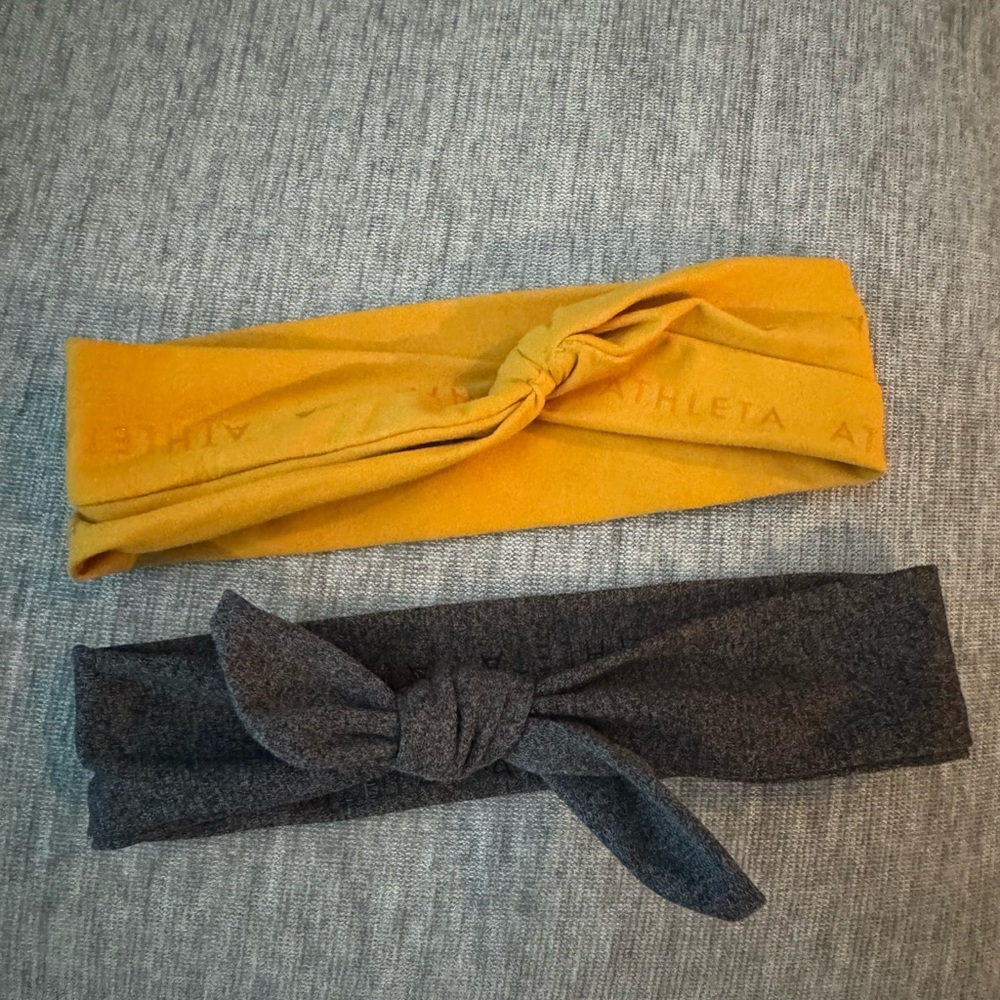 Athleta Mustard and Charcoal Headbands